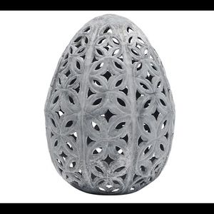 Pottery Barn Punched Zinc Large Egg Candleholder